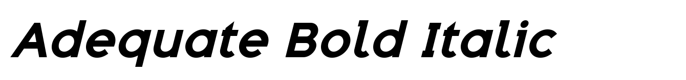 Adequate Bold Italic